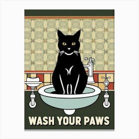 Wash Your Paws 48 Canvas Print