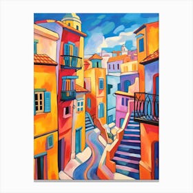 Valletta Malta 4 Fauvist Painting Canvas Print