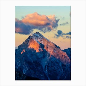 Sunset In The Alps Canvas Print