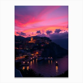 Sunset In Portoferraio Canvas Print