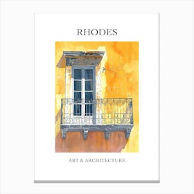 Rhodes Travel And Architecture Poster 2 Canvas Print