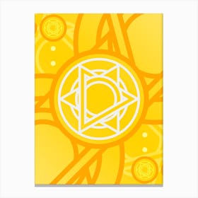 Geometric Abstract Glyph in Happy Yellow and Orange n.0050 Canvas Print