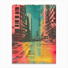 Mumbai Retro Polaroid Inspired 3 Canvas Print