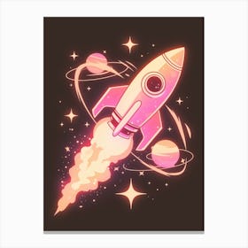 Space Rocket Canvas Print