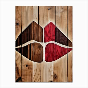 Kisses On Wood Canvas Print