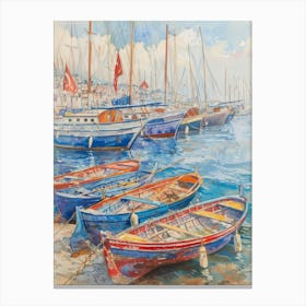 Boats In The Harbor 9 Canvas Print