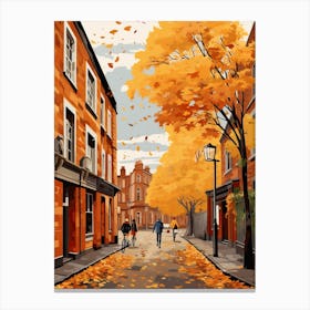 Dublin In Autumn Fall Travel Art 4 Canvas Print