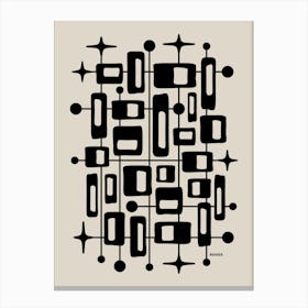 Mid Century Modern Cosmic Abstract 2 Toile