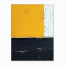 Yellow And Black, Minimalism Canvas Print