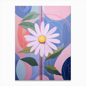 Asters 7 Hilma Af Klint Inspired Pastel Flower Painting Canvas Print