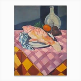 Monkfish 2 Still Life Painting Canvas Print