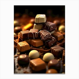 Chocolates sweet food Canvas Print