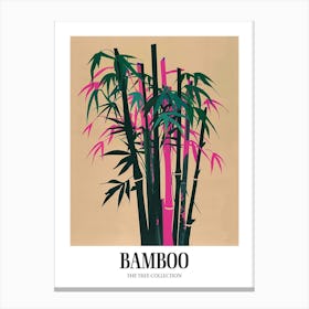Bamboo Tree Colourful Illustration 2 Poster Canvas Print