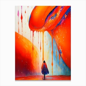 Orange Rain Canvas Print