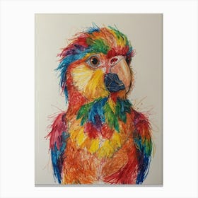 Rainbow Parrot Canvas Print