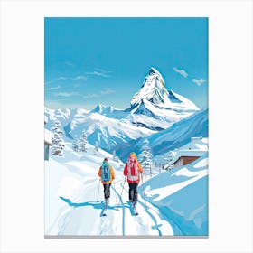 Are, Sweden, Ski Resort Illustration 6 Canvas Print