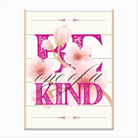 Be Kind Poster Canvas Print