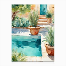 Mediterranean Pool Canvas Print