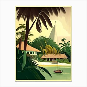 Caye Caulker Belize Rousseau Inspired Tropical Destination Canvas Print