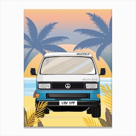Van Life On The Beach Canvas Print