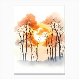 Sunset In The Forest 30 Canvas Print