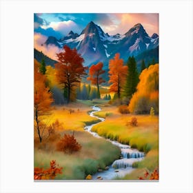 Autumn Landscape Painting 1 Canvas Print