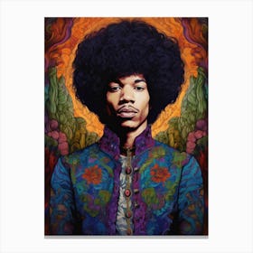 Jimi Hendrix Vintage Portrait Canvas Print