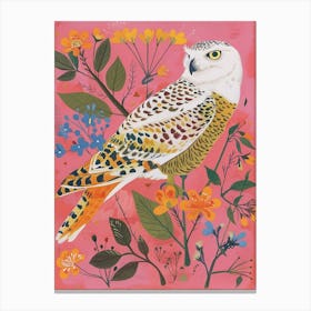 Spring Birds Snowy Owl 4 Canvas Print