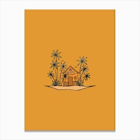 Home Sweet Home Yellow  - Tropicool Studio Canvas Print