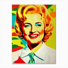 Betty White Colourful Pop Movies Art Movies Canvas Print