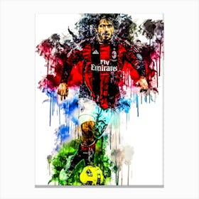 Genaro Gattuso Milan Fc Canvas Print