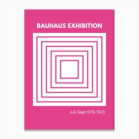 Bauhaus Pink Exhibition Canvas Print