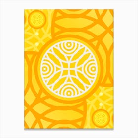 Geometric Abstract Glyph in Happy Yellow and Orange n.0043 Canvas Print