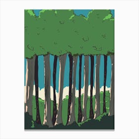 Tall Trees In The Forest Canvas Print