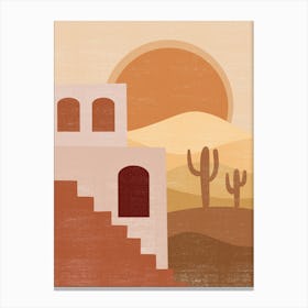 House In The Desert Canvas Print