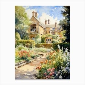 Hidcote Manor Garden Watercolour 1 Canvas Print