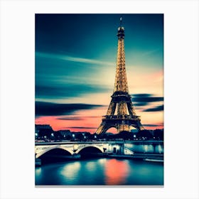 Eiffel Tower At Dusk Canvas Print