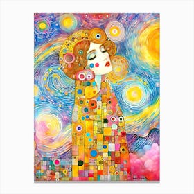 Klimt'S Starry Night Canvas Print