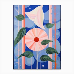 Moonflower 1 Hilma Af Klint Inspired Pastel Flower Painting Canvas Print