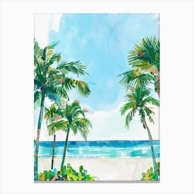 Travel Poster Happy Places Miami Beach 2 Canvas Print