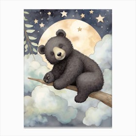 Sleeping Baby Black Bear 1 Canvas Print