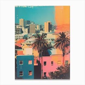 Cape Town Retro Polaroid Inspired 4 Canvas Print