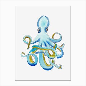 Watercolor Octopus Canvas Print