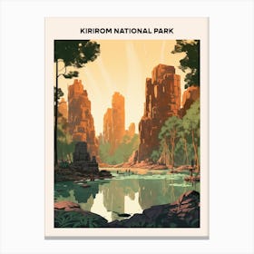 Kirirom National Park Midcentury Travel Poster Canvas Print