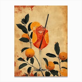 Oranges In A Glass 6 Canvas Print