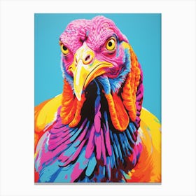 Andy Warhol Style Bird Turkey 4 Canvas Print