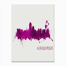 Albuquerque New Mexico City Purple Canvas Print