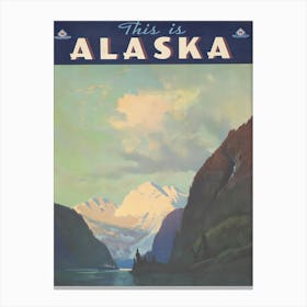 Alaska - vintage poster from 1935 Canvas Print