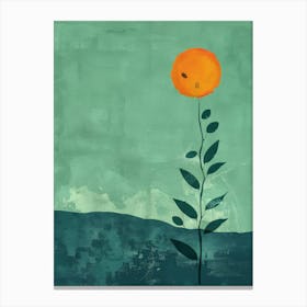 Single Orange Flower Canvas Print