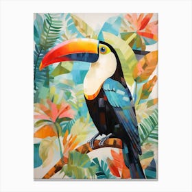 Bird Painting Collage Toucan 4 Canvas Print